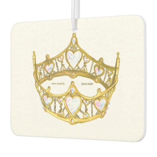 クイーン・オブ・ハート金ゴールドクラウンティアラ空気清浄機 カーエアーフレッシュナー (左)