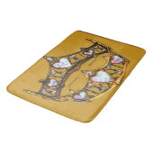 クイーン・オブ・ハート金ゴールドクラウンティアラ・マスタード風呂マット バスマット (アングル)