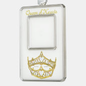 クイーン・オブ・ハート金ゴールド王冠フォトフレームオーナメント シルバープレートフレームオーナメント
