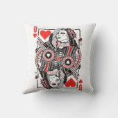 クイーン・オブ・ハート・オーバーサイズグラフィック、トランプ クッション (裏面)