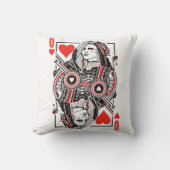 クイーン・オブ・ハート・オーバーサイズグラフィック、トランプ クッション (正面)