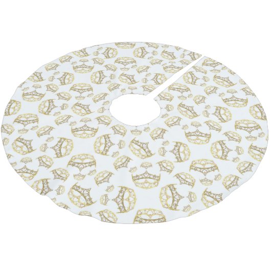 クイーン・オブ・ハート・クラウンティアラ柄のツリースカート ブラッシュドポリエステルツリースカート (アングル)