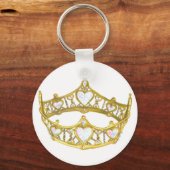 クイーン・オブ・ハート・クラウン・ラウンド・キーチェーン キーホルダー (正面)