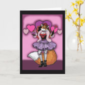 クイーン・オブ・ハート・グリーティング・カード カード (黄色い花)