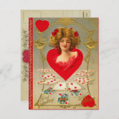 クイーン・オブ・ハート・バレンタイン葉書 シーズンポストカード (正面/裏面)