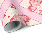 クイーン・オブ・ハート・ピンク名門私立校風の・アート ラッピングペーパー (ロールコーナー)