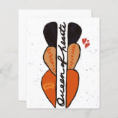 クイーン・オブ・ハート・フラット・グリーティング・カード (正面/裏面)