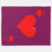 クイーン・オブ・ハート フリースブランケット (正面(横))