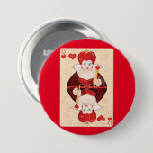クイーン・オブ・ハート・ボタン 缶バッジ (正面&裏面)