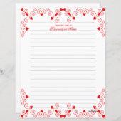 クイーン・オブ・ハート – 赤い裏地の紙・シート (正面/裏面)