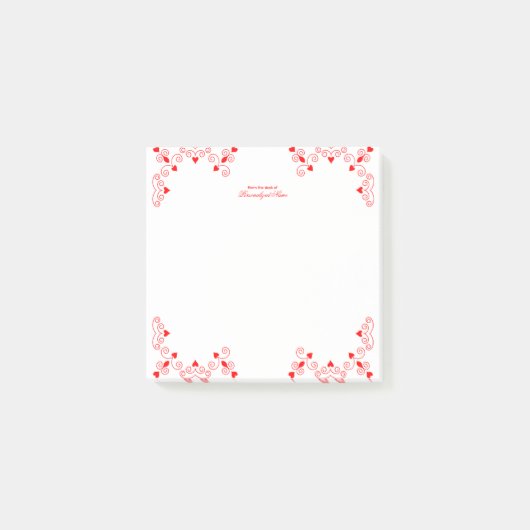 クイーン・オブ・ハート – 赤 ポストイット (正面)