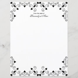 クイーン・オブ・ハート – 黒い無地紙シート