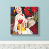 クイーン・オブ・ハートAI 絵画 Generated's キャンバスプリント (インサイチュ (ウッドフロア))