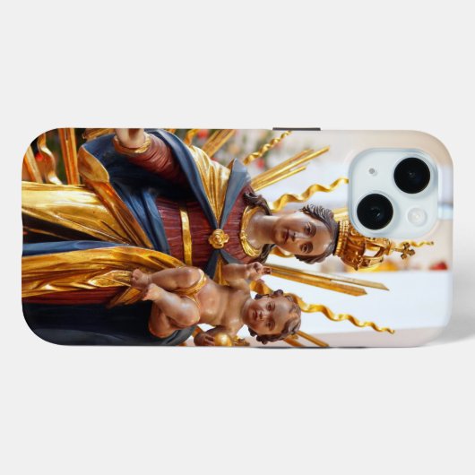 クイーン・オブ・天国ヴァージンメアリーベビーイエスクリスチャン Case-Mate iPhoneケース (裏面 (横))