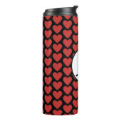 クイーン・オブ・赤いハート猫白黒 タンブラー (回転左)