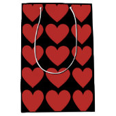 クイーン・オブ・赤いハート・オン・ブラック・ビューティフル・抱き枕 ミディアムペーパーバッグ (正面)