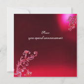 クイーン・ギネヴィア 宝石 バーガンディ 招待状 (裏面)