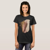 クイーン・コンクの貝殻、ヴィンテージの海洋生物 Tシャツ (正面フル)