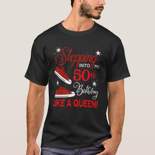 クイーン・ハッピーの日のように50日目に入る Tシャツ (正面)