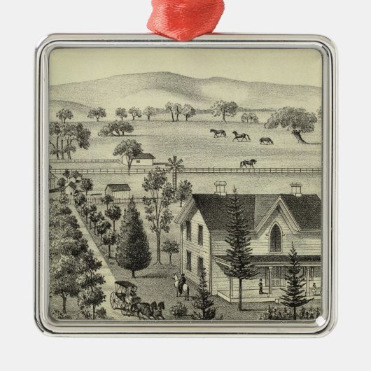 クウィンの住宅 メタルオーナメント (正面)