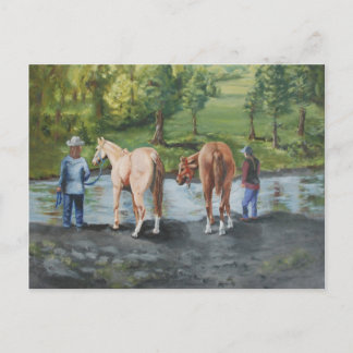 クウィン草原の乗車の後 ポストカード