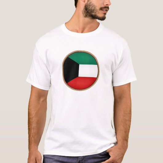 クウェカッコいいート国旗印 Tシャツ (正面)