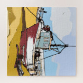 クウェント魚釣りボート ジグソーパズル (横)