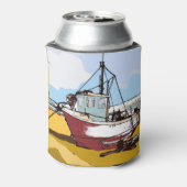 クウェント魚釣りボート 缶クーラー (缶裏面)