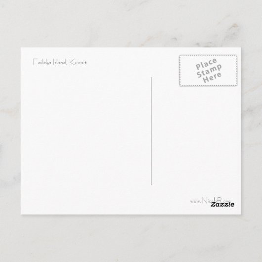 クウェートのフェイヤカ島ギリシャ遺跡 ポストカード (裏面)