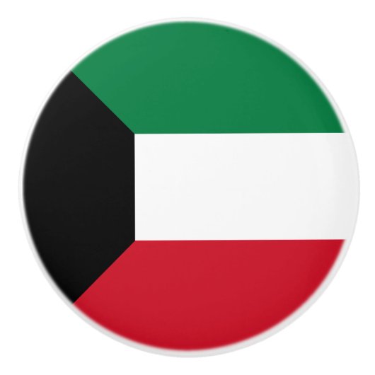 クウェートの国旗 セラミックノブ (正面)