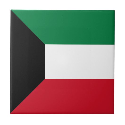 クウェートの国旗 タイル (正面)