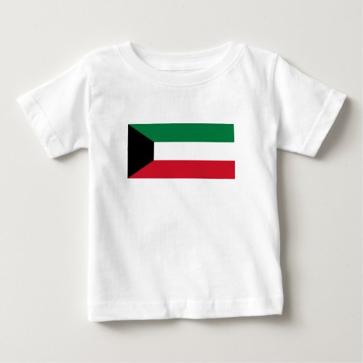 クウェートの国旗 ベビーTシャツ (正面)