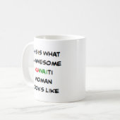 クウェートの女性、素敵 コーヒーマグカップ (正面左)