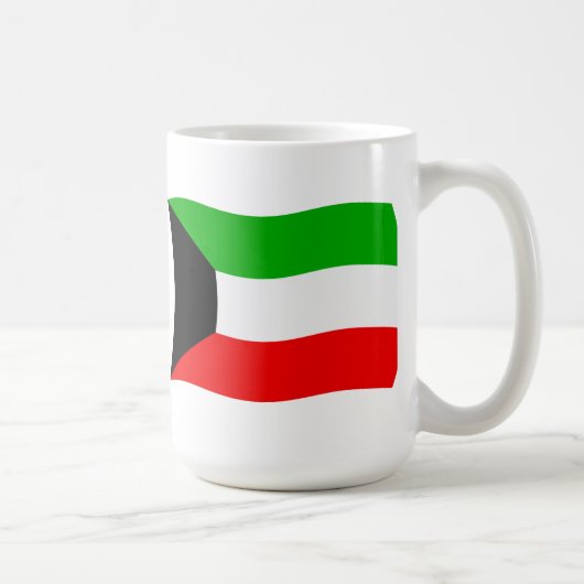 クウェートの旗マグカップ コーヒーマグカップ (右)