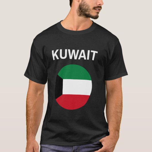 クウェートの旗 モダン Tシャツ (正面)