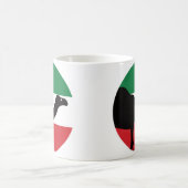 クウェート二次クウェート国獣国旗 コーヒーマグカップ (中央)