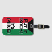 クウェート国おもしろい旗 ラゲッジタグ (正面横)