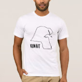 クウェート国地図クウェート国境 Tシャツ (正面)