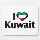クウェート国旗が大好き マウスパッド (正面)