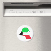 クウェート国旗の地図フルサイズ マグネット (インサイチュ (食洗機))