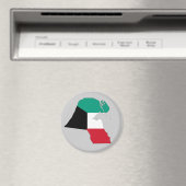 クウェート国旗の地図 マグネット (インサイチュ (食洗機))