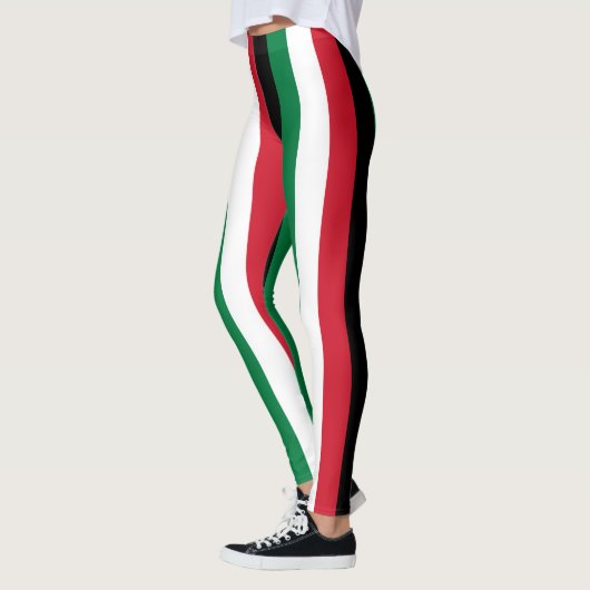 クウェート国旗の垂直ストライプの色 レギンス (左)