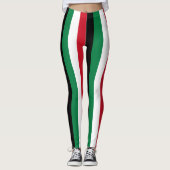 クウェート国旗の垂直ストライプの色 レギンス (正面)