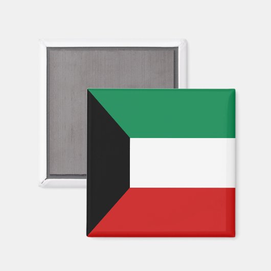 クウェート国旗の磁石 マグネット (正面/裏面)