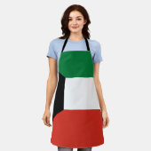 クウェート国旗 エプロン (着用した状態)