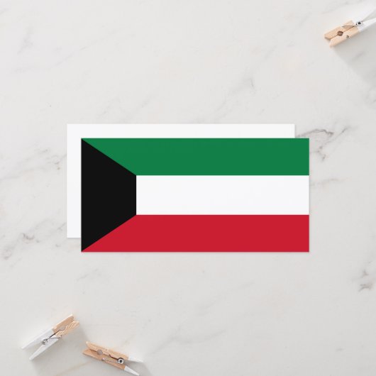 クウェート国旗 カード (正面/裏面インサイチュ)