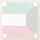 クウェート国旗 ガラスコースター (裏面)