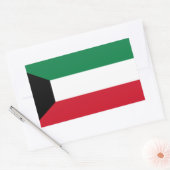 クウェート国旗、クウェート国旗 長方形シール (封筒)
