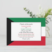 クウェート国旗、クウェー結婚ト国旗 招待状 (スタンド正面)