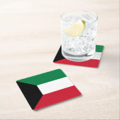 クウェート国旗 スクエアペーパーコースター (インサイチュ)